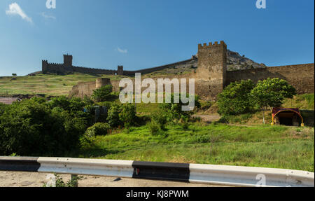 Fortezza genovese - fortezza nella città di sudak Foto Stock