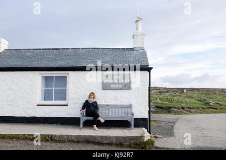 The First and Last House at Land's End Cornovaglia novembre 2017 Land's End (Cornovaglia: Penn an Wlas o Pedn an Wlas) Foto Stock