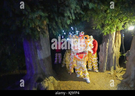 Il Chiswick, Londra, Regno Unito. 23 nov, 2017. Le scene della lanterna magica festival a Londra storica del Chiswick House Gardens. photo Data: giovedì 23 novembre, 2017. foto: roger garfield/alamy Foto Stock