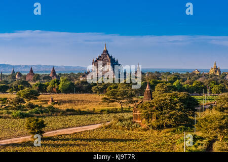 La Thatbyinnyu Pagoda di Old Bagan, Myanmar Foto Stock