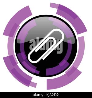 Graffetta violetto rosa moderno vettore di progettazione web e icona dello smartphone. tasto rotondo in eps 10 isolato su sfondo bianco. Illustrazione Vettoriale