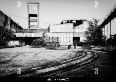 Uno stabilimento abbandonato in Italia Foto Stock