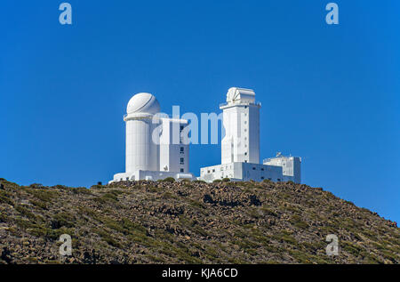Observatorio del Teide teide osservatorio astronomico, isola di Tenerife, Isole canarie, Spagna Foto Stock