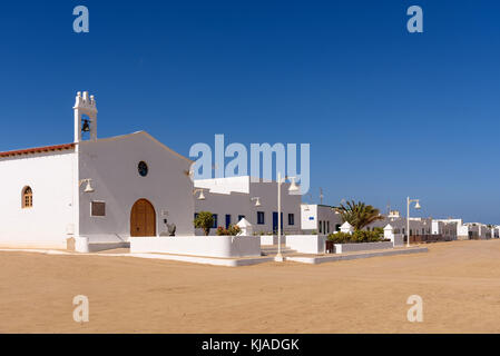 Chiesa di Caleta del Sebo su isla graciosa, Isole canarie, Spagna Foto Stock