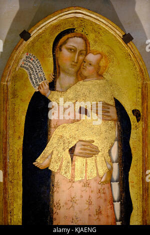 La madonna e il bambino pittura, chiesa di Santa Croce, Firenze, Italia Foto Stock