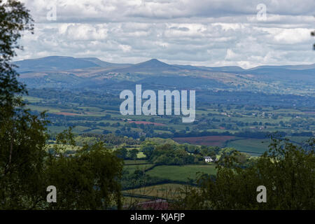 Paesaggi, Usk Valley, Wales, Regno Unito Foto Stock