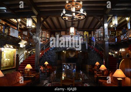 La lobby del leggendario hotel el rancho in gallup new mexico usa Foto Stock