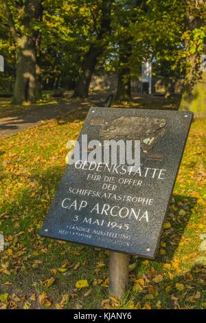 Cap Arcona Memorial posto Foto Stock