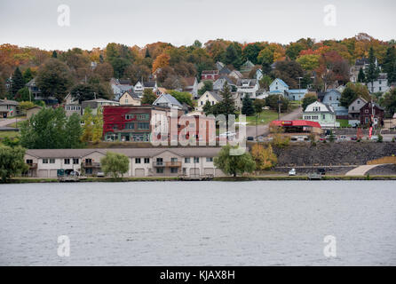 Houghton, Michigan. La città di Houghton è la città più grande della regione di rame nella penisola di Keweenaw. Foto Stock