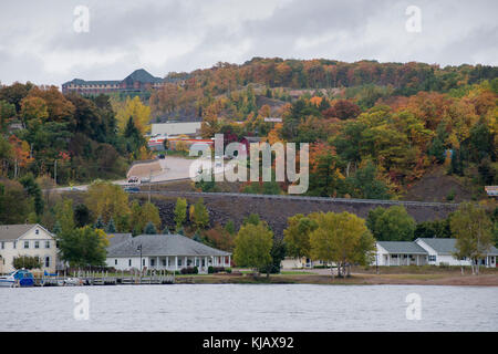 Houghton, Michigan. La città di Houghton è la città più grande della regione di rame nella penisola di Keweenaw. Foto Stock