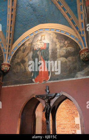 Clos Lucé, Amboise. Ultima casa di Leonardo da Vinci. L'Oratorio di Anne de Bretagne. Foto Stock