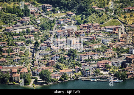 Il lago d'Iseo in Italia Foto Stock