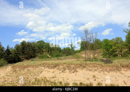 La Gfp indiana Dunes National Lakeshore nuvole sopra le dune Foto Stock