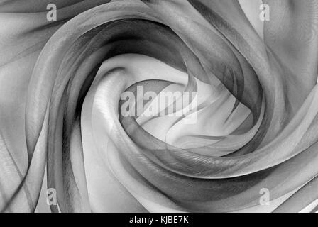 Twisted mulinare di organza tessuto texture grigio Foto Stock