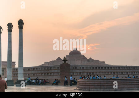 Ambedkar Park Lucknow shot al tramonto Foto Stock