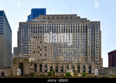 Chicago, Illinois - 5 settembre 2015: nord riverside plaza edificio. precedentemente noto come il Chicago daily news building. Foto Stock