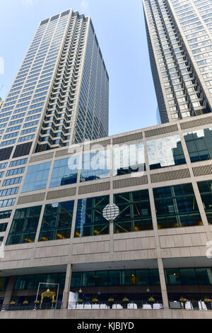 Chicago, Illinois - 5 settembre 2015: Chicago Mercantile exchange Centre è un complesso di uffici di due torri a Chicago, Illinois. "La Merc' è anche Foto Stock