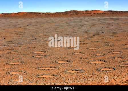 Cerchi di fata, situato nel deserto del Namib, nel namib-naukluft parco nazionale della Namibia. Foto Stock