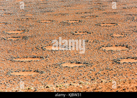 Cerchi di fata, situato nel deserto del Namib, nel namib-naukluft parco nazionale della Namibia. Foto Stock