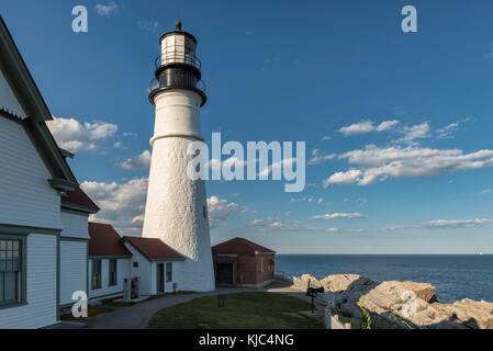 Portland Capo Faro di Cape elizabeth, Maine Foto Stock