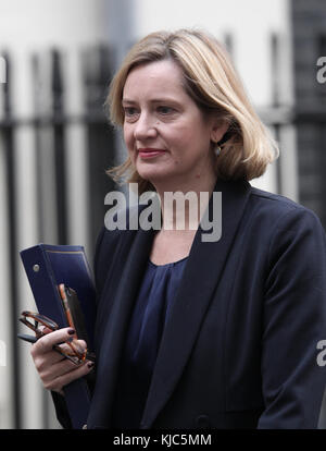 Londra, Regno Unito. 22 novembre 2017. Amber Rudd Ministro degli interni visto a Downing Street il giorno del budget a Londra Foto Stock