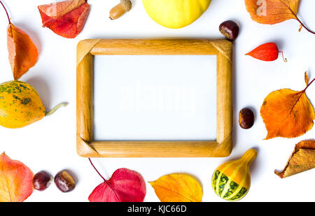 In autunno e di ringraziamento sfondo astratto con copia spazio in un telaio Foto Stock