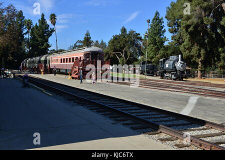 Un vintage cantiere ferroviario in america Foto Stock