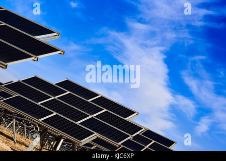 Impianto solare, mahora, Albacete Castilla la Mancha, in Spagna, Europa Foto Stock