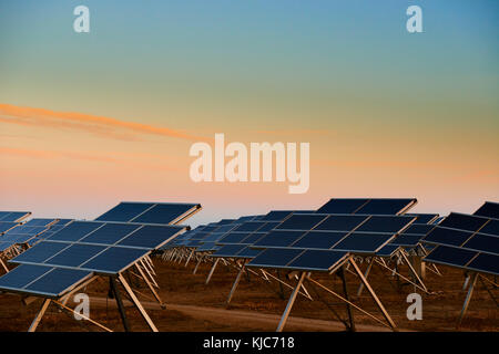 Impianto solare, mahora, Albacete Castilla la Mancha, in Spagna, Europa Foto Stock