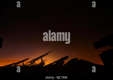 Impianto solare, mahora, Albacete Castilla la Mancha, in Spagna, Europa Foto Stock