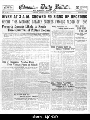 Edmonton bollettino giornaliero 1915 coperchio flood Foto Stock