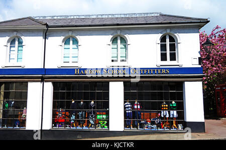 Scuola di harrow imprese, Harrow school shop, Harrow, Londra, Inghilterra, Regno Unito. Foto Stock