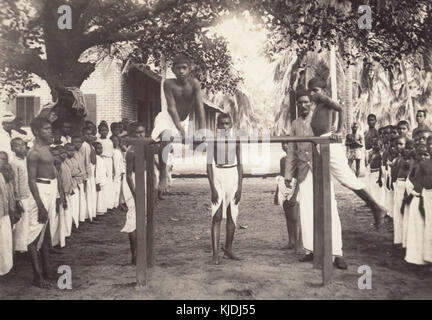 Kalari scuola in Kerala (1905) Foto Stock