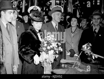 Lancio di HMCS Toronto Quebec 1943 3196933 LAC Foto Stock