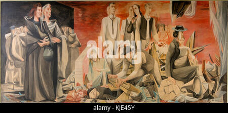 Il terremoto e l'incendio del 1906 causarono una distruzione diffusa a San Francisco, con l'incendio che contribuì in modo significativo alla devastazione. Questa immagine rappresenta le conseguenze di questo evento catastrofico. Foto Stock