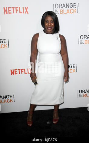 New york, ny - 16 giugno: uzo aduba assiste il 'arancione è il nuovo nero' premiere al teatro sva il 16 giugno 2016 a New York city people: uzo aduba Foto Stock