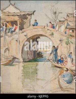 Ponte in Soochow sul modo di Collina della Tigre Eleanor Allen Moore Foto Stock