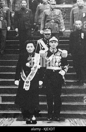 Chiang Kai Shek e moglie Soong Foto Stock