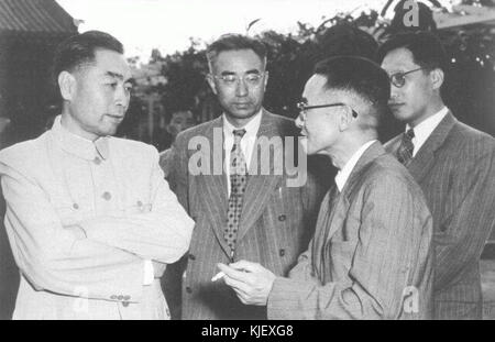 Zhou Enlai e scienziati in Zhongnanhai Foto Stock
