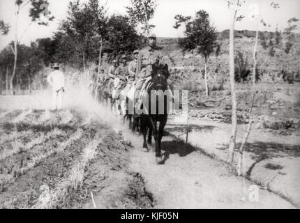 Nie Rongzhen en route da Wutai, Shanxi di Fuping, Hebei Foto Stock