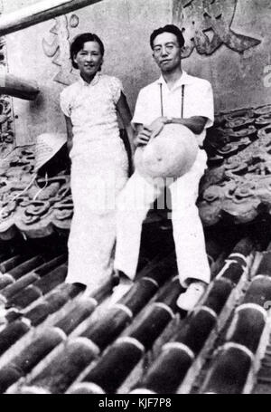 Liang Sicheng e Lin Huiyin nel Tempio del Paradiso Foto Stock