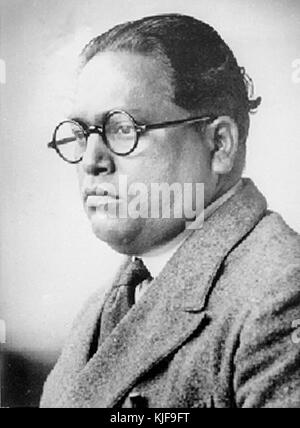 Babasaheb Ambedkar fu un importante riformatore sociale indiano, educatore e il principale architetto della Costituzione indiana. I suoi contributi alla giustizia sociale e all'uguaglianza rimangono influenti nella storia indiana. Foto Stock