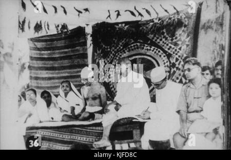 Gandhi e Sadar Patel Bardoli Satyagraha Foto Stock