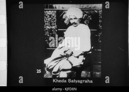 Gandhi durante il satyagraha Kheda Foto Stock