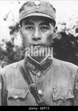1930s Zhou Enlai in Nazionale esercito rivoluzionario uniforme Foto Stock