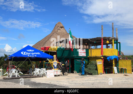 Rastas Bar e ristorante, East Coast, Isola di Cozumel, Isla de Cozumel, Quintana Roo, Messico, Caraibi Foto Stock