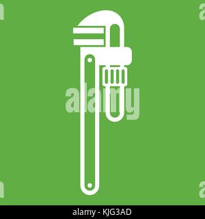 Tubo o Monkey Wrench Icon green Illustrazione Vettoriale