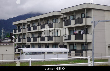 Matsumoto, Giappone - Ott 4, 2017. Appartamenti a Matsumoto, Giappone. matsumoto è una città che si trova nella zona centrale di prefettura di Nagano, nella regione di chubu del Giappone Foto Stock