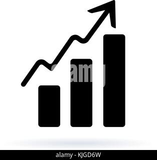 La crescita su un icona dioragram Illustrazione Vettoriale