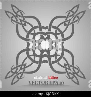 Modello monocromatico di cultura celtica. logo, stampa su t-shirt, elemento per la creazione di un modello senza giunture. Illustrazione Vettoriale
